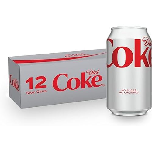 Diet Coke Soda Soft Drink Fridge Pack Cans, 12 fl oz, 12 Pack