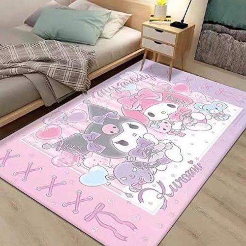 Anime Kawaii Cute Rug Anime Carpet Cute Rugs for Bedroom Aesthetic Soft Carpet Decorative Rug for Indoor Outdoor 62 * 39in (5)