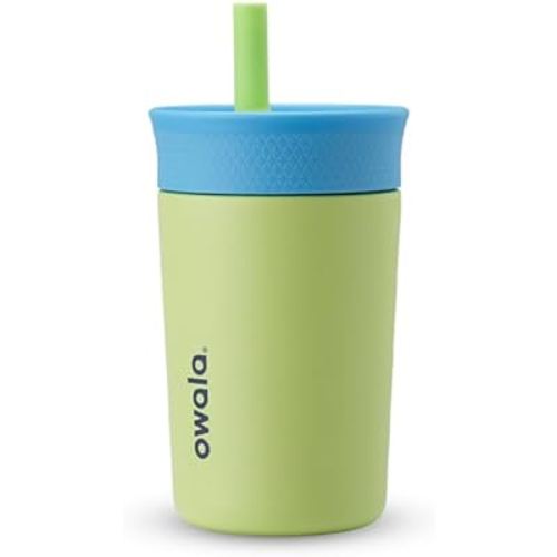 Amazon.com: Owala Kids Insulation Stainless Steel Tumbler with Spill Resistant Flexible Straw, Easy to Clean, Kids Water Bottle, Great for Travel, Dishwasher Safe, 12 Oz, Peach and Yellow (Picnic) : Clothing, Shoes & Jewelry