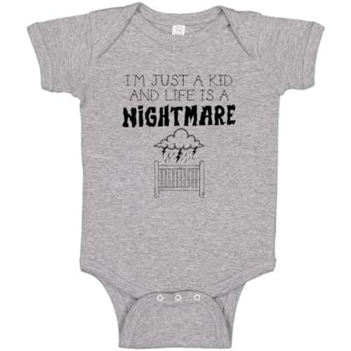 I'm Just A Kid and Life is A Nightmare Baby One Piece Bodysuit Or Toddler Shirt Pop Punk Emo Kid Outfit