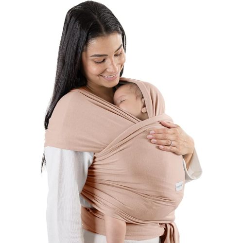 Comfy Cubs Baby Wrap Carrier - Soft & Secure Fit Cotton Blend Baby Carrier Newborn to Toddler - Hands-Free & Lightweight Infant Wrap - Adjustable, One Size Fits All Toddler Sling - Blush