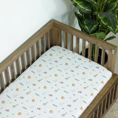 Dreamology Muslin Crib Sheets Boys,Girls | Super Soft,Breathable Crib Sheet,1 Pack | 100% Cotton Crib Sheets for Standard Cribs,Toddler Bed Sheets,28x52 Crib Mattress Sheet | Animal | Wayfair