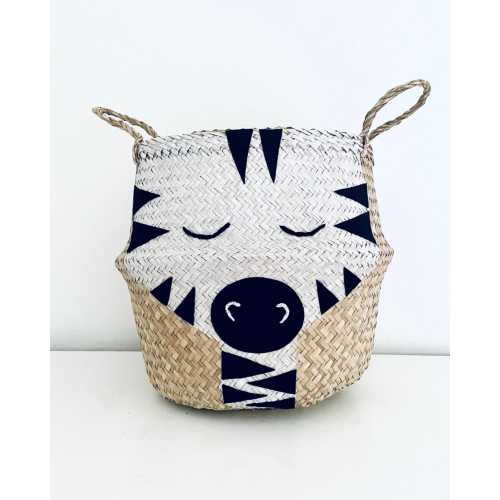 Zebra Toy Box Storage Basket Safari Scandinavian Nursery Playroom Organiser (Fits IKEA Kallax)