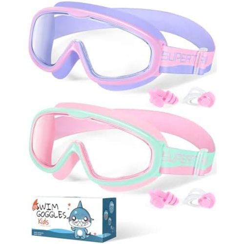Supertrip Kids Swim Goggles with Fabric Strap