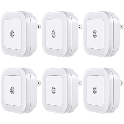 Vont 'Lyra' LED Night Light, Plug-in [6 Pack] Super Smart Dusk to Dawn Sensor, Night Lights Suitable for Bedroom, Bathroom, Toilet,Stairs,Kitchen,Hallway,Kids,Adults,Compact Nightlight, Cool White