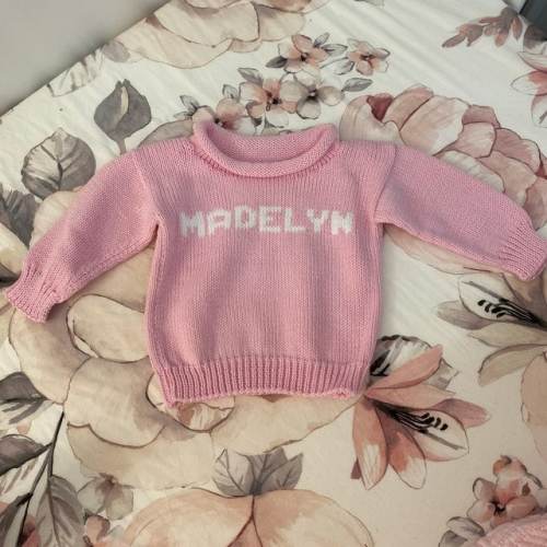 Classic Ribbed Pullover with Name or Monogram | personalized sweater | Baby shower gift | Baby custom pullover | Handmade pullover for kids|