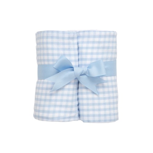 Big Check Set of Two Burp Cloths