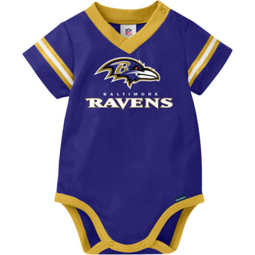 Baby Baltimore Ravens Short Sleeve Jersey Bodysuit