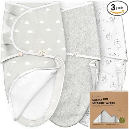 Baby Swaddle Sleep Sacks with Zipper - 3-Pack Swaddles for Newborns 0-3 Months, Infant, Baby Girls, Boys, Soft & Durable Newborn Sleep Sack, Easy Diaper Change Swaddling Blanket (Aspire, OS)