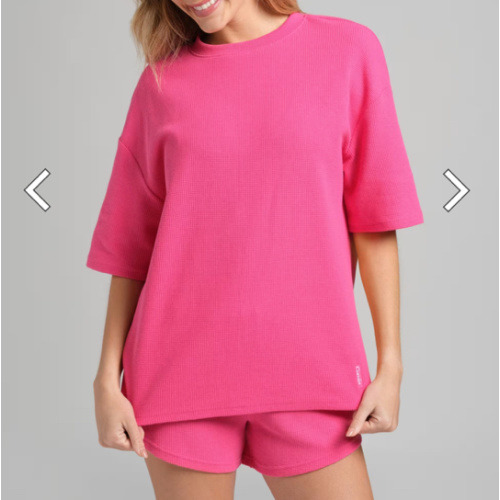 Waffle Lounge Tee | Waffle Knit Top | Comfrt