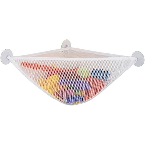 Toy Bags & Nets, Bath Toy Organizer with Strong Suction Cups Bathtub Toys Holder Storage Net Corner Shower Caddy Bag for Baby Boys and Girls White Kids' Furniture