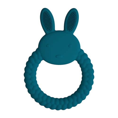 Easter Bunny Teething Toys, Food Grade Silicone Textured Teething Rings With Easy Cleaning Feature, Pacifier Chew Alternative For Teething Relief, Suitable For 0-24 Month