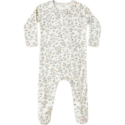 Floral Zip Footie, Newborn