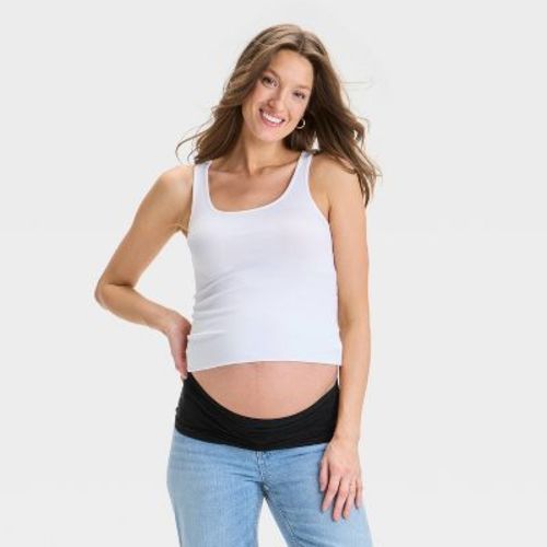 Bellaband Over Belly Maternity Support Belt - Isabel Maternity by Ingrid & Isabel™ White L/XL: Seamless Jersey, Pull-On Design