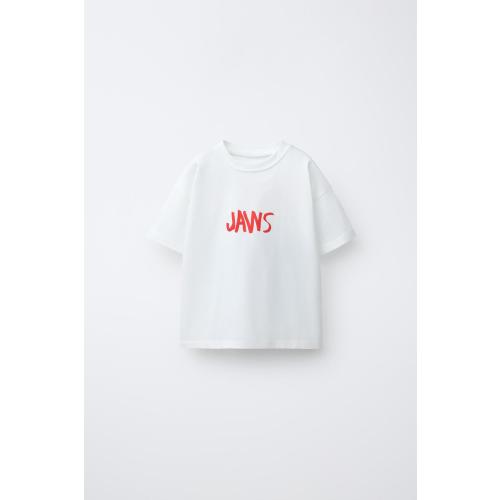 JAWS© X DYLAN´S T-SHIRT CLUB X ZARA ILLUSTRATED T-SHIRT - White | ZARA United States