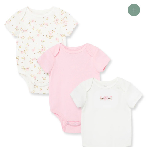Vintage Rose 3-Pack Bodysuits