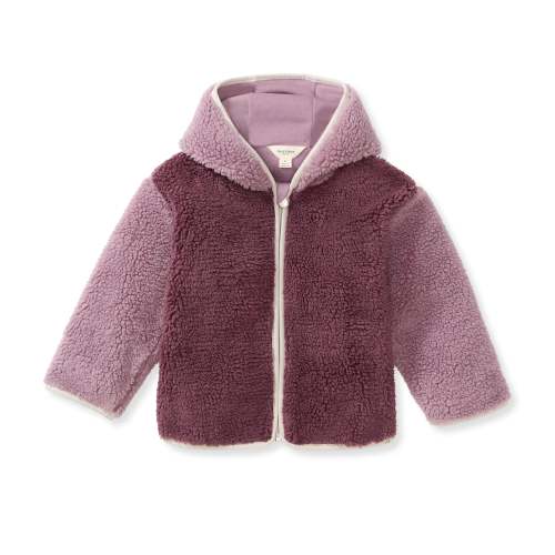 Sherpa Zip Front Jacket - Elderberry – Burt's Bees Baby
