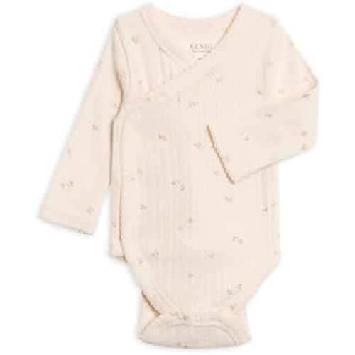 Colored Organics Baby Organic Cotton Kimono Bodysuit - Long Sleeve Infant Side Snap One Piece - Boys and Girls Clothing