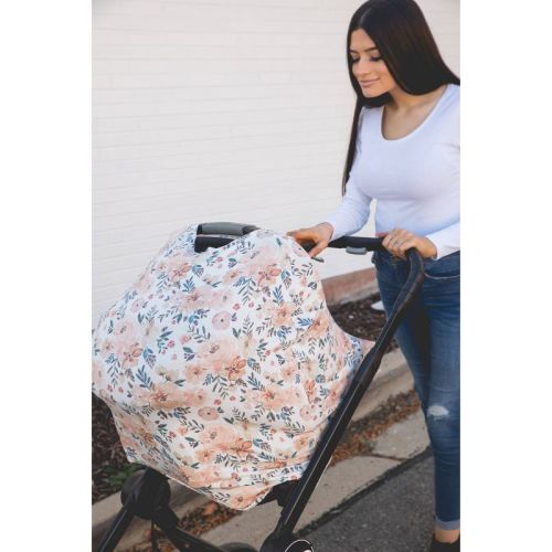 Copper Pearl Autumn Multi-Use Nursing Cover: Floral Botanical Pattern
