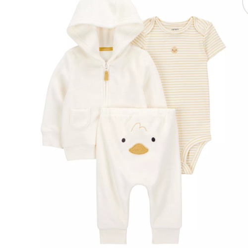 Baby 3-Piece Duck Little Cardigan Set - Ivory | Carter's