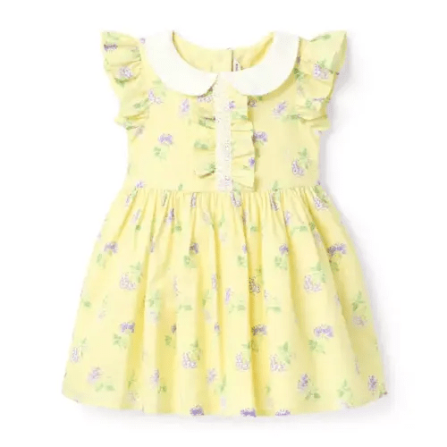 Girl Sunbeam Yellow Floral The Sun Floral Matching Dress by Janie and Jack