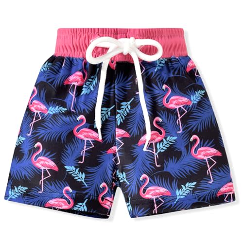 HIHA Toddler Baby Boy Swim Trunks Cartoon Pattern Hawaiian Beach Shorts Board Shorts Swimwear