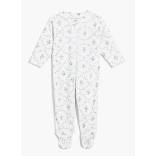 The Footie Pajama - Pastel Trellis