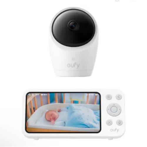 eufy - E21 Baby Monitor with 4K Camera and Charging Base - White