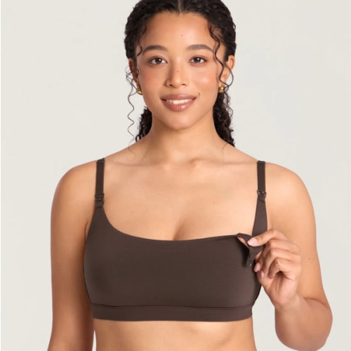 Cotton Scoop Neck Nursing Bralette