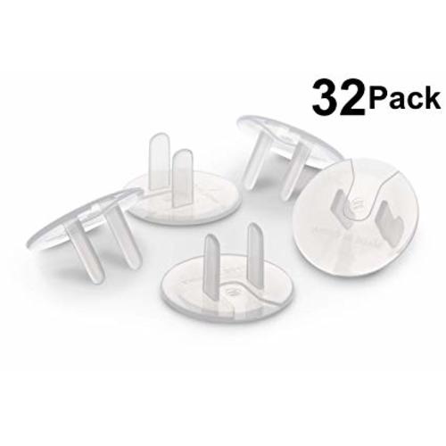 Outlet Plug Covers (32 Pack) Clear Child Proof Electrical Protector Safety Caps - Jool Baby