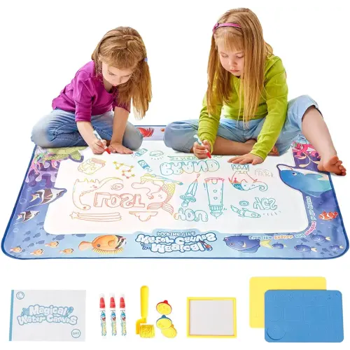 Aqua Magic Doodle Mat, 40 X 31 Inches Reusable Large Painting Writing Color Doodle Mat, Water Drawing Mat Toys for 2+ Years Old