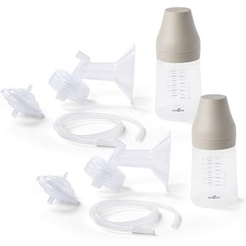 Amazon.com: Spectra Baby Premium Breast Pump Accessory Kit with Bottles, 24mm, 2 Pack | Replacement Kit with Breast Shield, Bottle, Disk, Cap, Backflow Protector, Duckbill Valve, Nipple & Tubing : Baby
