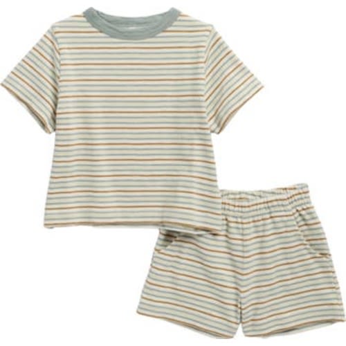 Stripe Ringer T-Shirt & Shorts Set, 6-12M