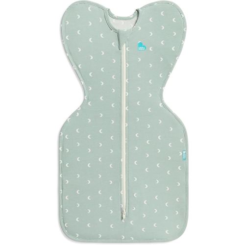 Love to Dream Swaddle UP, Baby Sleep Sack, 1.0 TOG, Self-Soothing Swaddles for Newborns, Improves Sleep, Snug Fit Helps Calm Startle Reflex, New Born Essentials for Baby, Moon Olive, 5-8.5 lbs