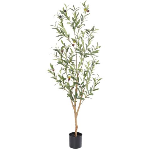 Bellacat Faux Olive Tree 4ft，Olive Trees Artificial Indoor with Natural Wood Trunk and Realistic Leaves and Fruits. 4 Feet(48in) Fake Olive Tree for Home House Office Décor.