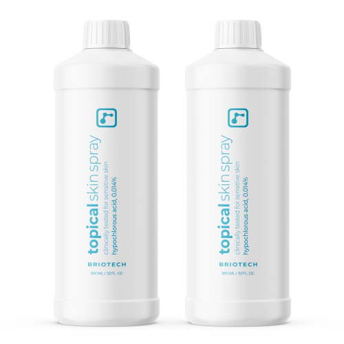BRIOTECH Skin Spray, Hypochlorous Acid for Sensitive Skin, 32 fl oz (2 Pack)
