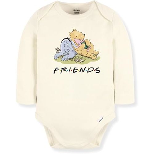 Classic Pooh And Friends Cute Baby Bodysuit Shirt Premium Custom Baby Clothes Unisex Gift for Mom Newborn