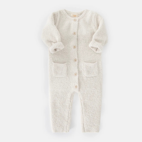 Fuzzy Long Sleeve Jumpsuit