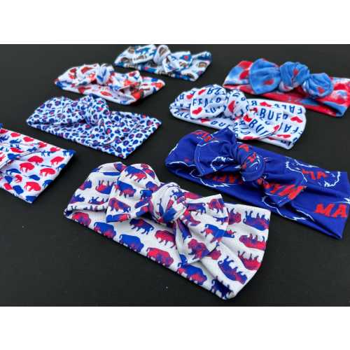 Buffalo Baby Bow Headwrap, (11 Fabric Choices!) Buffalo Baby Headband, Buffalo Tie Die Hair Accessories , Bills Mafia, Buffalo Bills