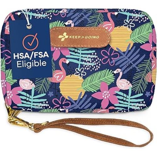 KeepGoing Travel First Aid Kit for Kids – 130 Pc. for Car, Home, Purse, Diaper Bag & Backpack with Latex-Free Bandages - Mini First Aid Kit Travel Size TSA-Approved