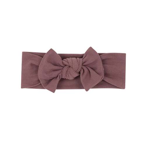 Plum Small Ribbed Bow – Brave Little Ones