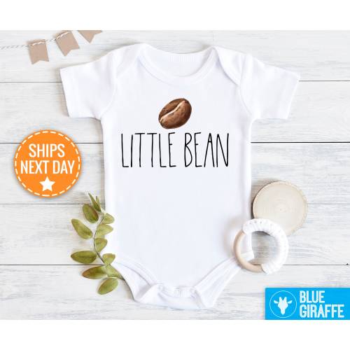 Cute Little Bean Coffee Toddler Shirt, Coffee Onesie® Baby Clothes, Cute Baby Onesie®, Baby Announcement, New Baby Gift