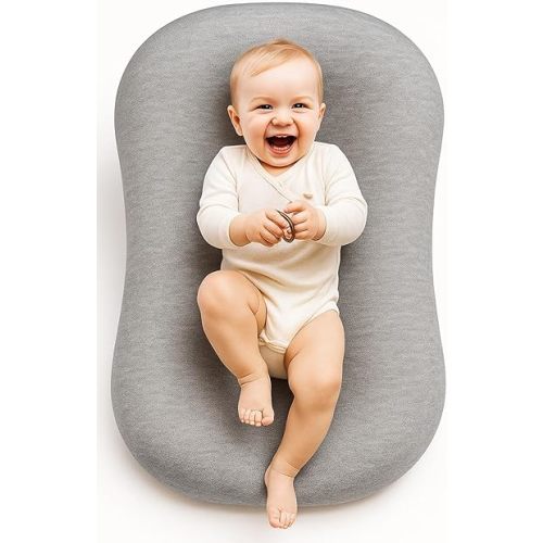 Jeeeun Baby Lounger - Baby Lounger for Newborn (Grey,85x45cm/33.5x17.7in)