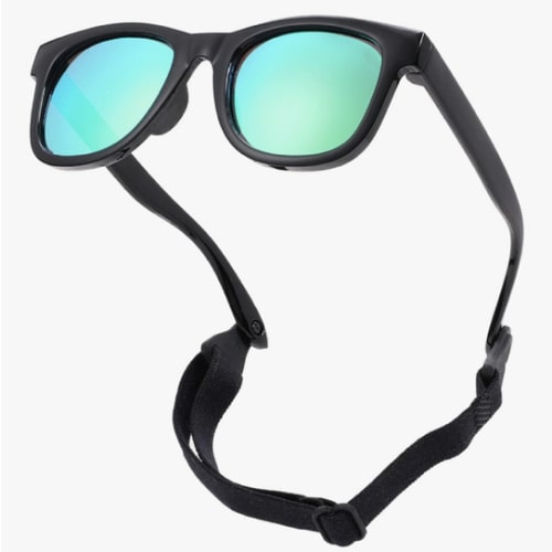 COASION Bendable Flexible Polarized Newborn Baby Sunglasses with Strap for Infant Boys Girls Age 0-12 Months CA8042