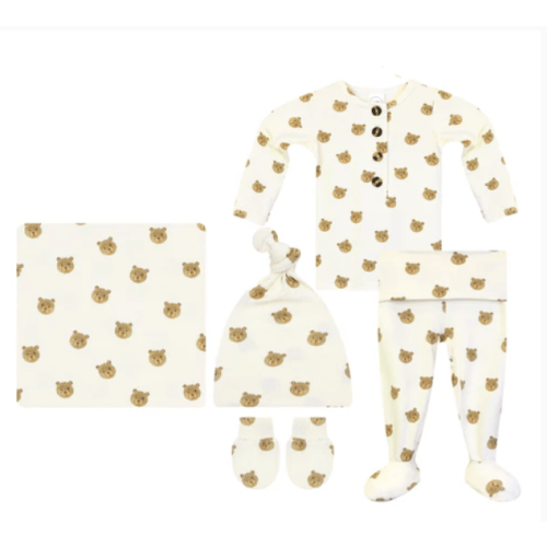 Teddy Newborn Hat Bundle (Top + Bottom)
Color: teddy