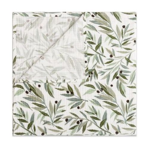 Babyletto Swaddle in GOTS Certified Organic Muslin Cotton - Olive Branches