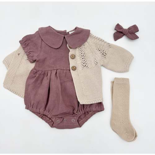 Plum Allie Romper Set – Olive and Cradle
