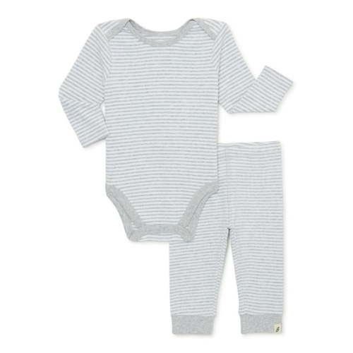 easy-peasy Baby Bodysuit and Jogger Pants Outfit Set, 2-Piece, Sizes 0/3-24 Months