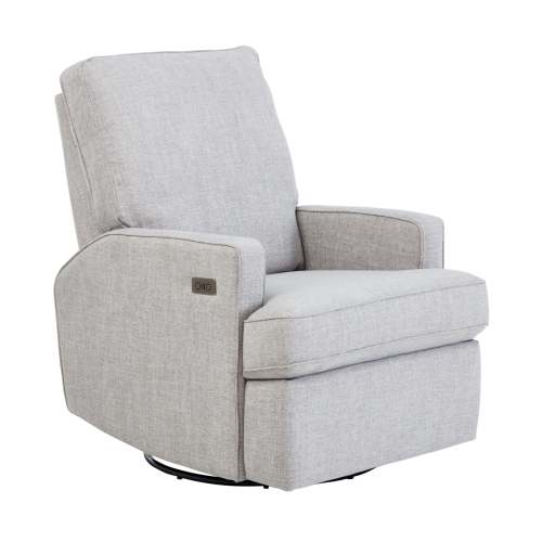 Quinn Electric Recliner Glider Chair with USB in Pure Grey | iL Tutto