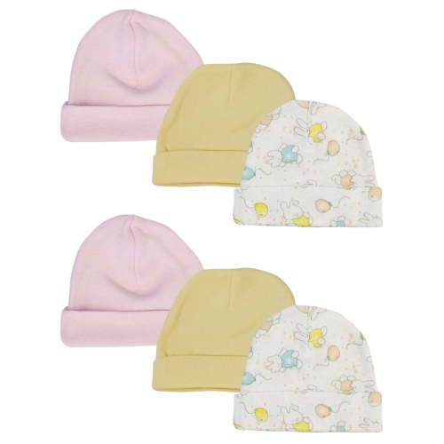 Girls Baby Caps (Pack of 6)
